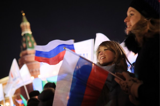 Russia, Sevastopol, Crimea combined rally and concert in Moscow