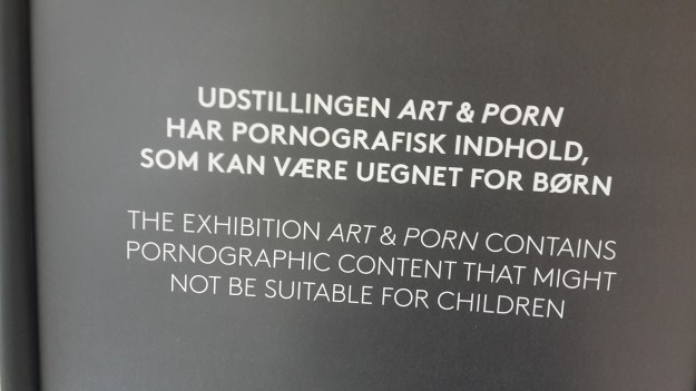Danish Porn and Art Warning Sign