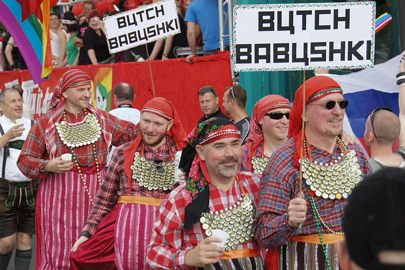 LGBT right activists protest Russia